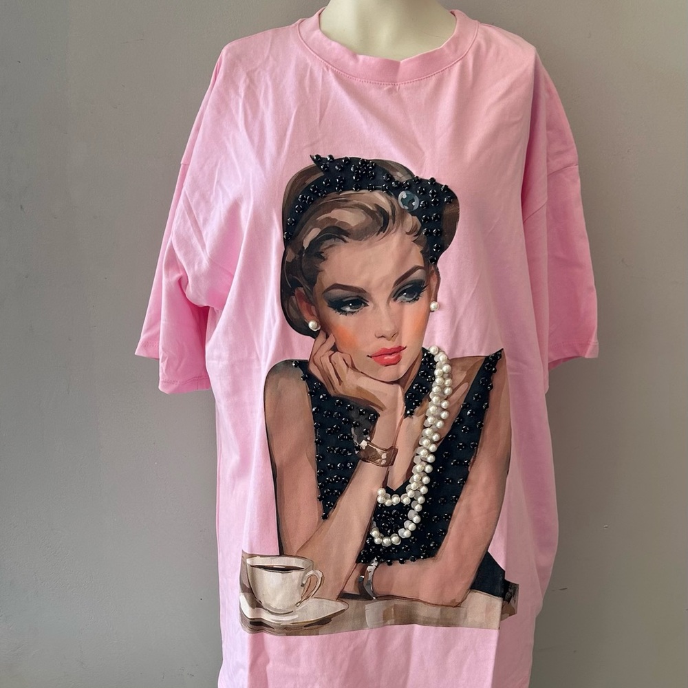 Pink Graphic Short Sleeve Tee